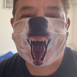 "The Laughing Dog" Outdoor facemask BUY 1 GET 1